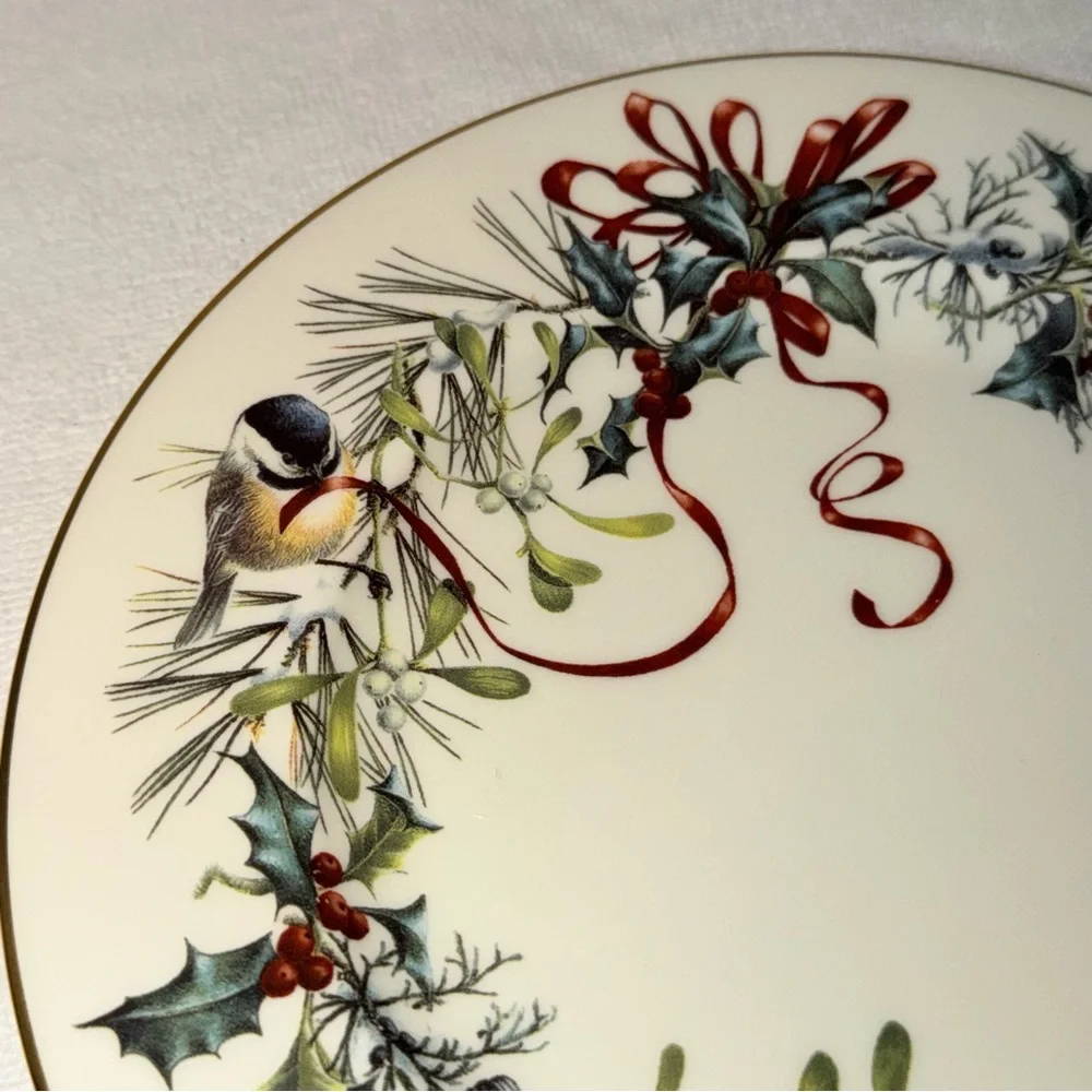 Lenox Winter Greetings Cardinal Plate / 10.5” 1995 Holiday Fine China USA Made - Picture 4 of 11